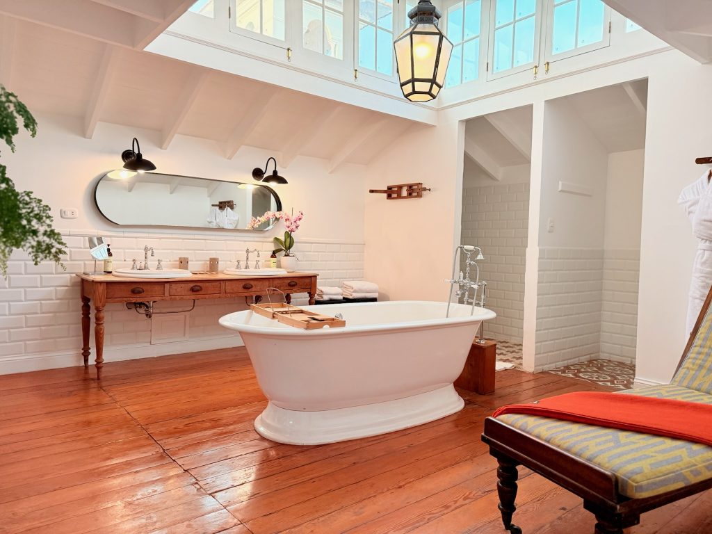 luxury bathtub bathroom in villa barranco hotel lima peru