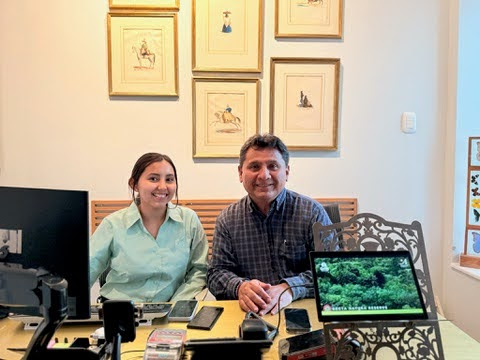 man and woman in office in lima peru