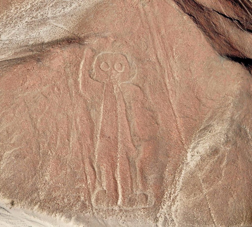 Nazca lines in rock, peru