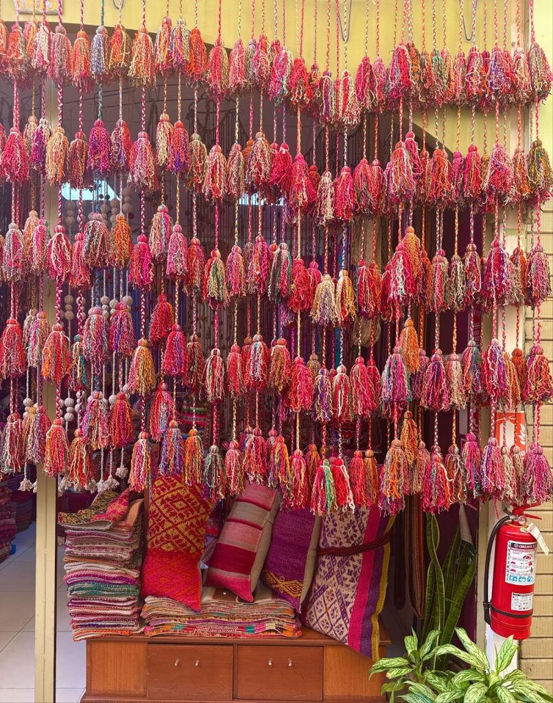 Mil Colores colorful, traditional Peruvian textiles in Lima Peru