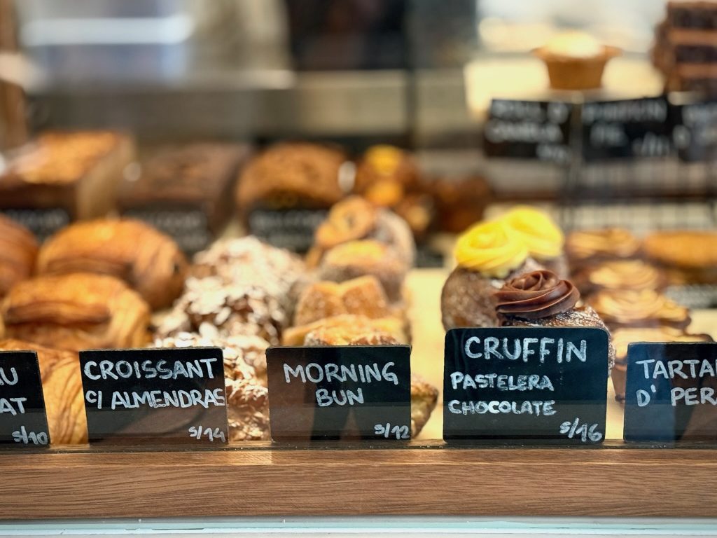 group of fresh pastries and breads from lima peruvian bakery