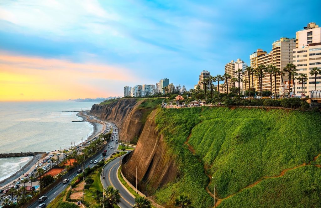 iconic cliffside in lima peru