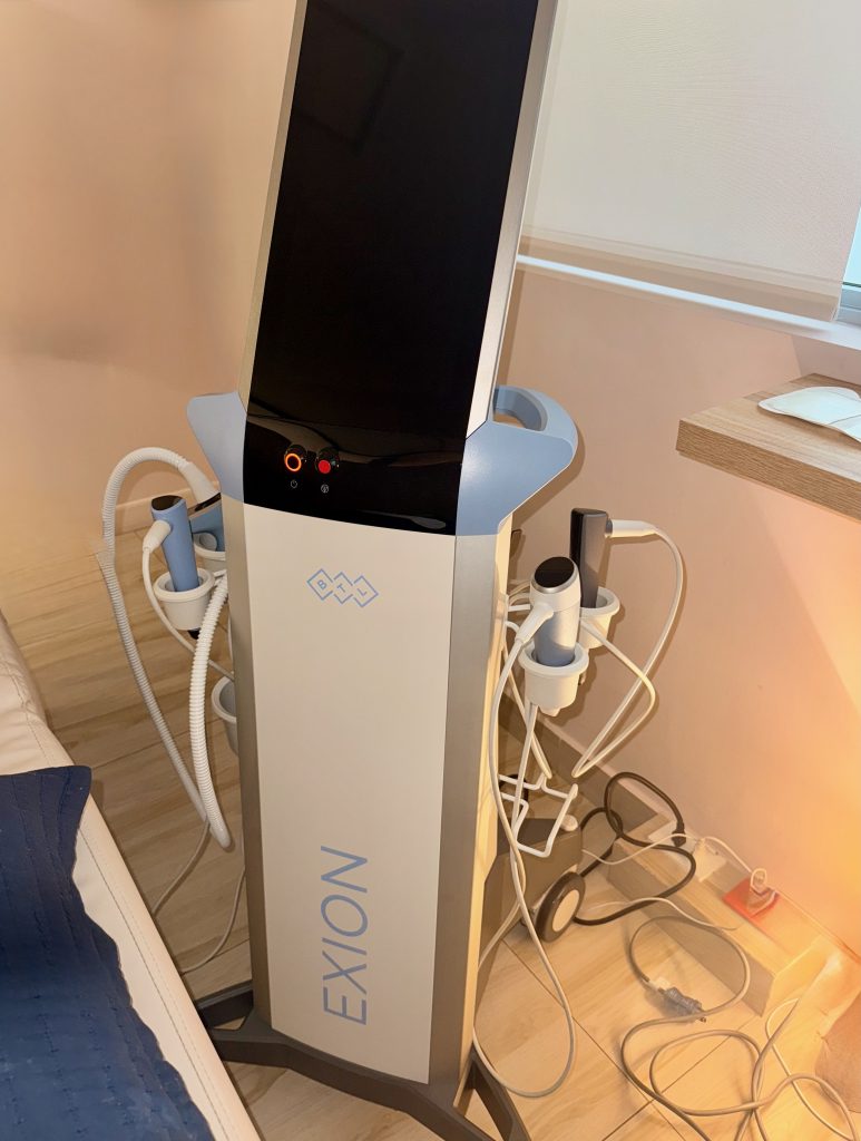 close up of Exion, a non-invasive, skin-tightening treatment machine