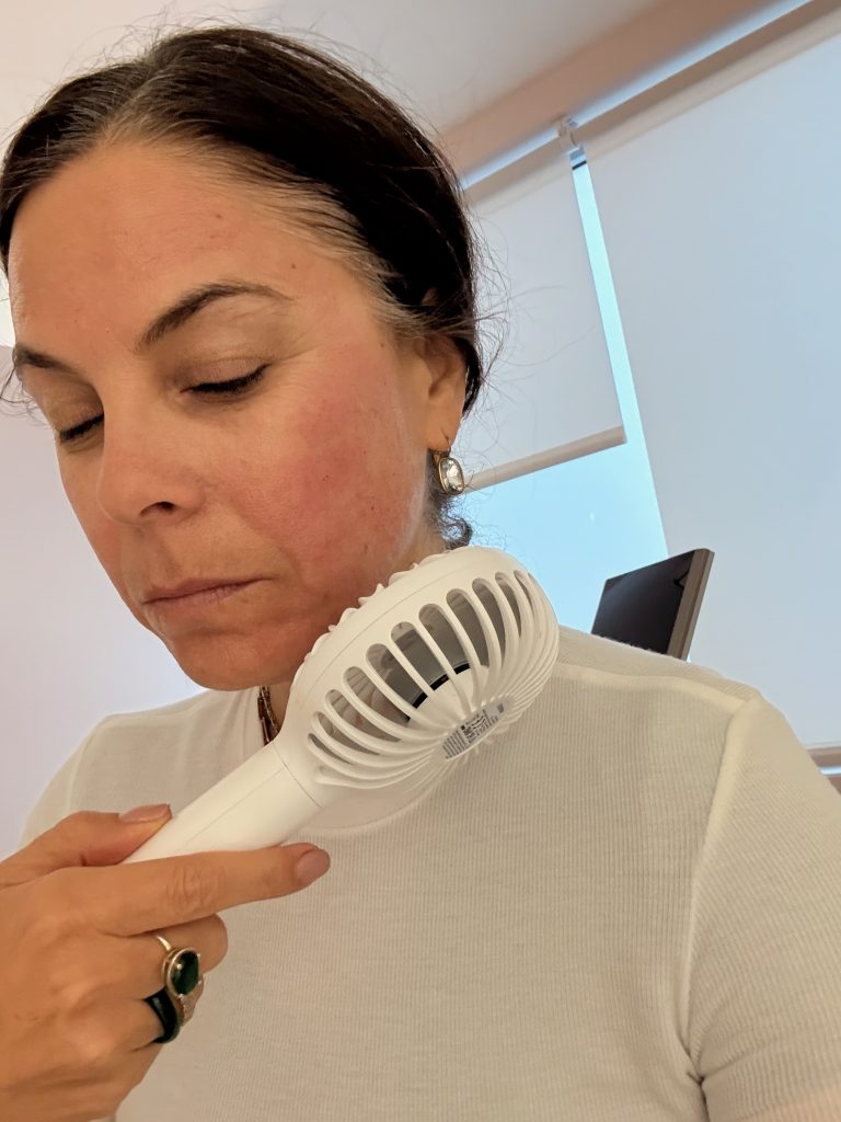 close up of woman's face after facial med spa treatment