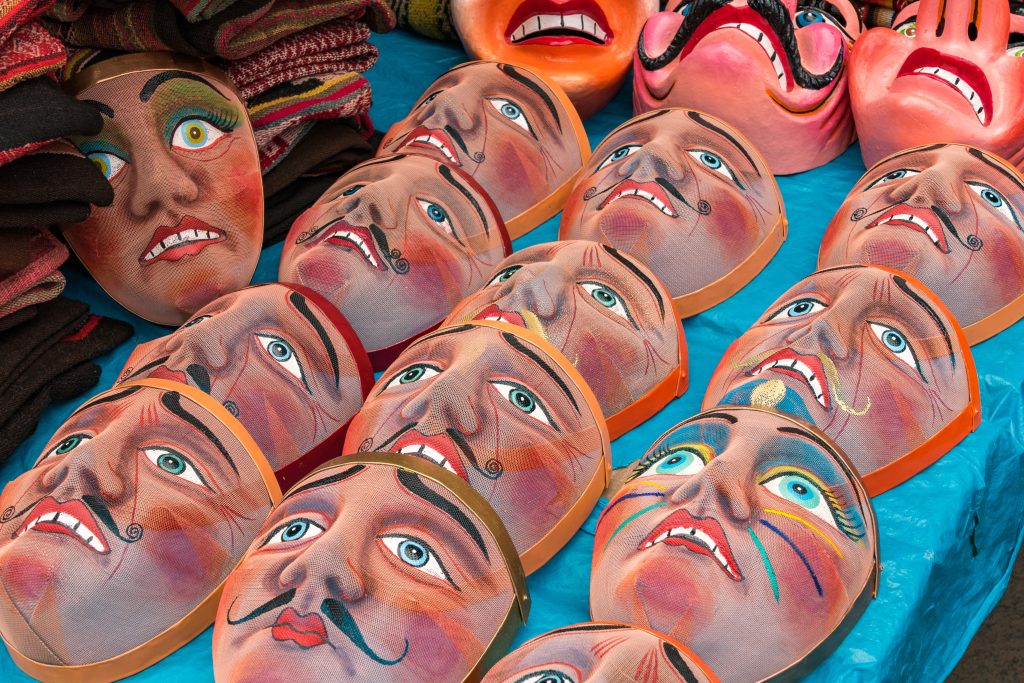 Peruvian festival masks