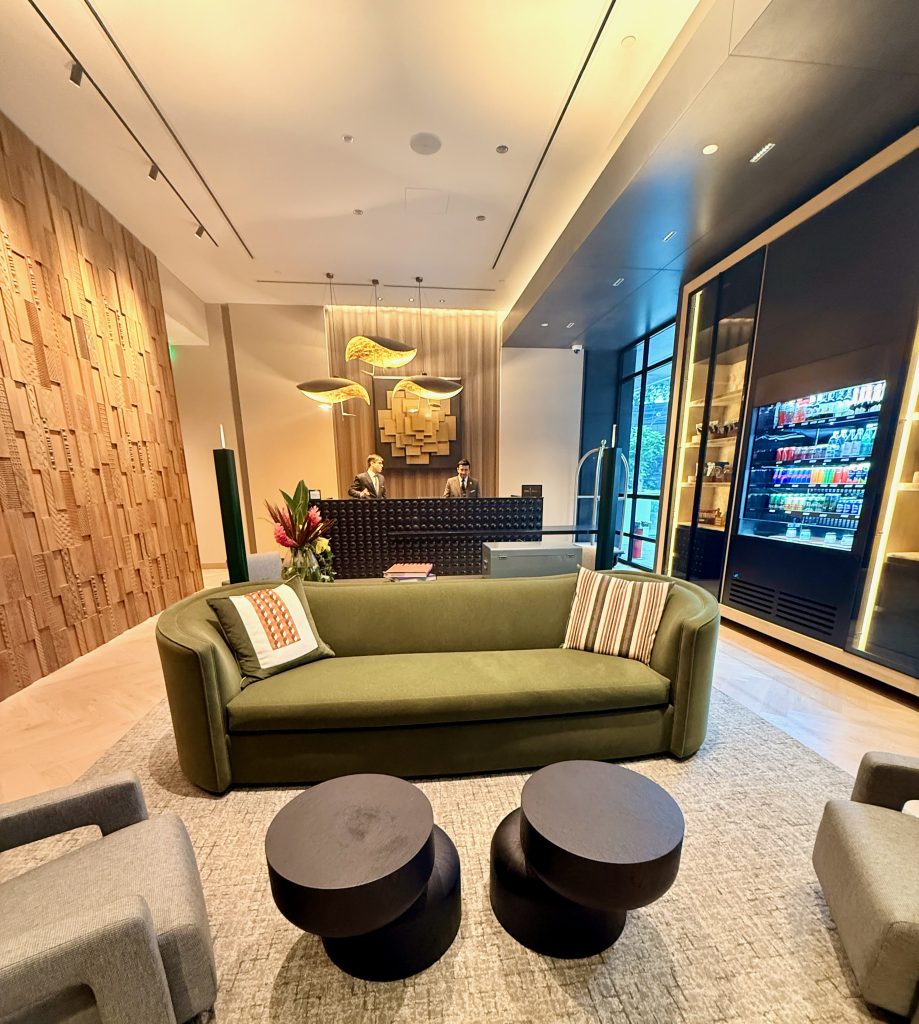 Hotel Indigo Lima Miraflores lobby, welcome desk, sofa