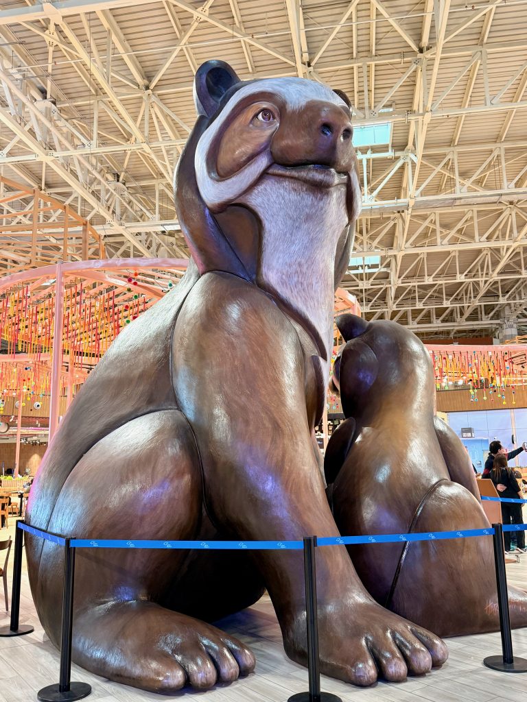 Mythical Andean Bear Statues at new jorge chavéz airport
