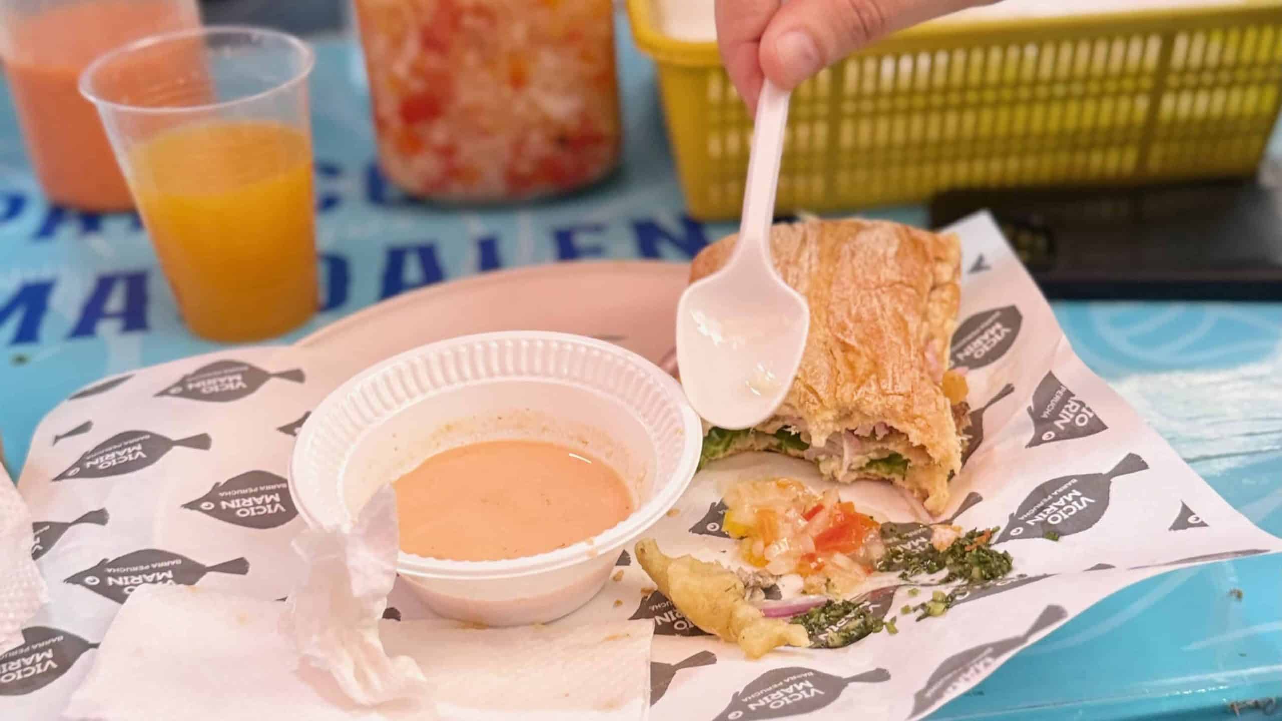 Seafood Sandwich at the Magdalena outpost of Vicio Marino