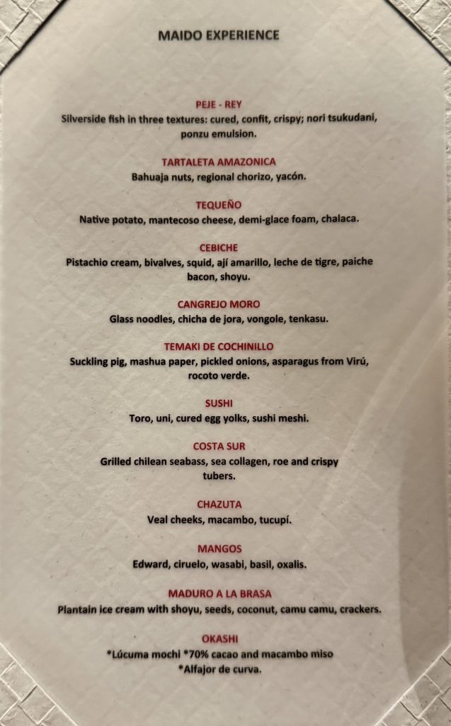 maido menu