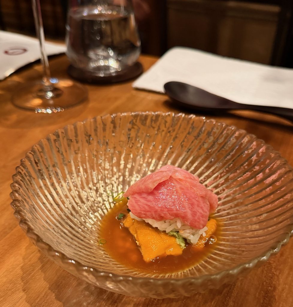 fresh tableside dish at maido