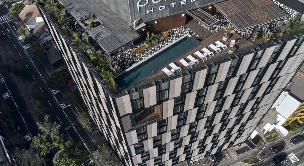 Pullman Lima Miraflores aerial view of rooftop